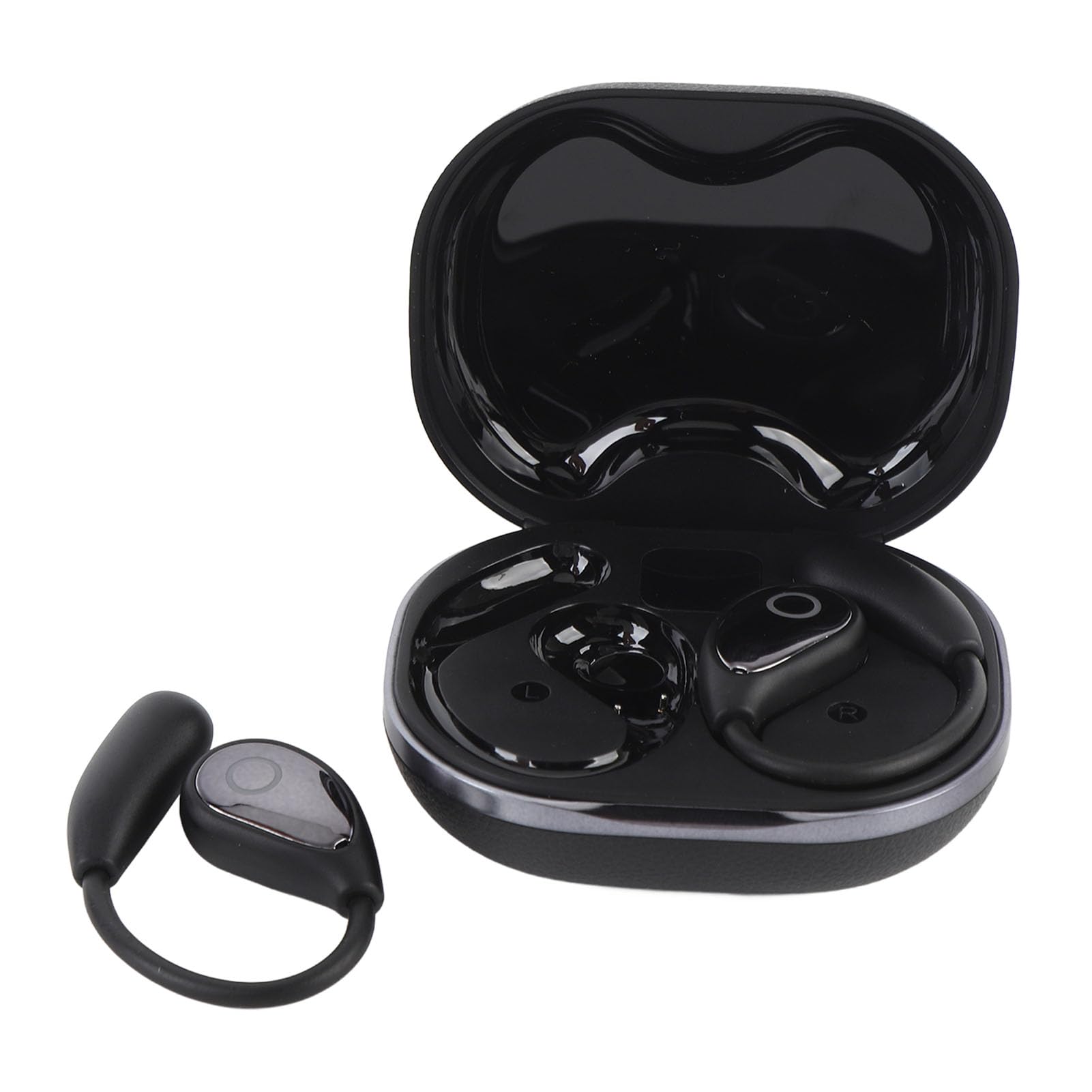 Jiawu Auricolari per Traduzione Bluetooth Controllo Touch Avanzato per Conversazioni Fluide in 144 Lingue per Viaggiatori Internazionali Bianco Confezione da 2 (BLACK)