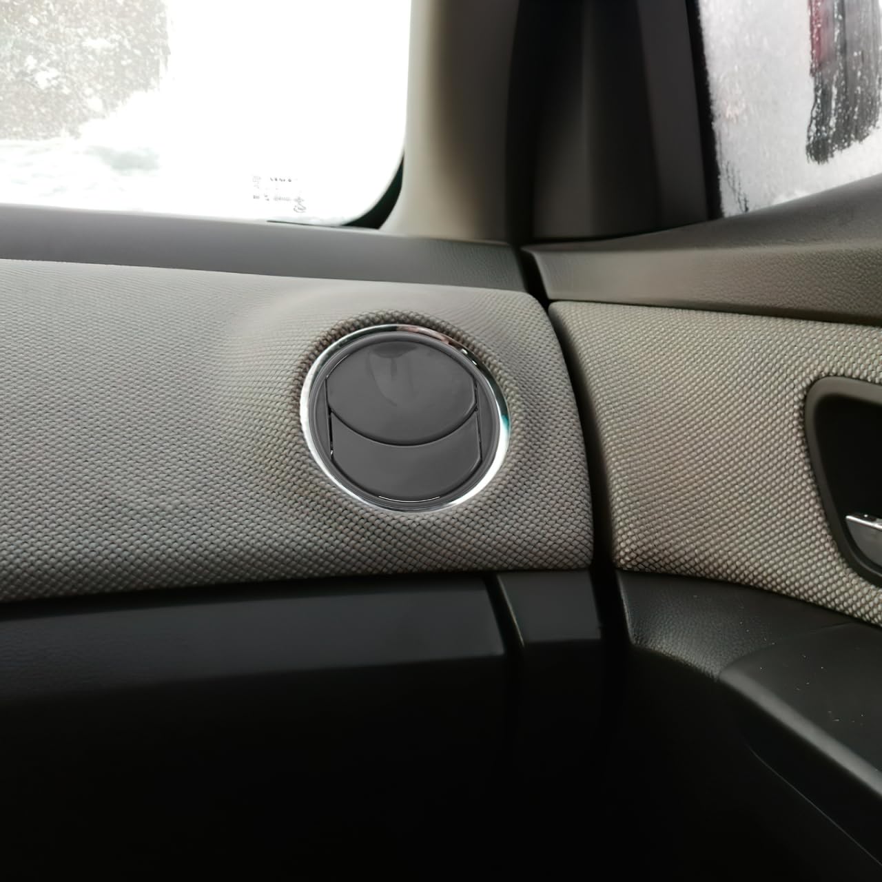 2 Pièces Bouche D'Aération Voiture Universelle Rond Réglable Sortie D'Air Climatisation Tableau De Bord 1.97X1.97X0.79In Plastique Pour Ventilation Confortable Et Installation Facile