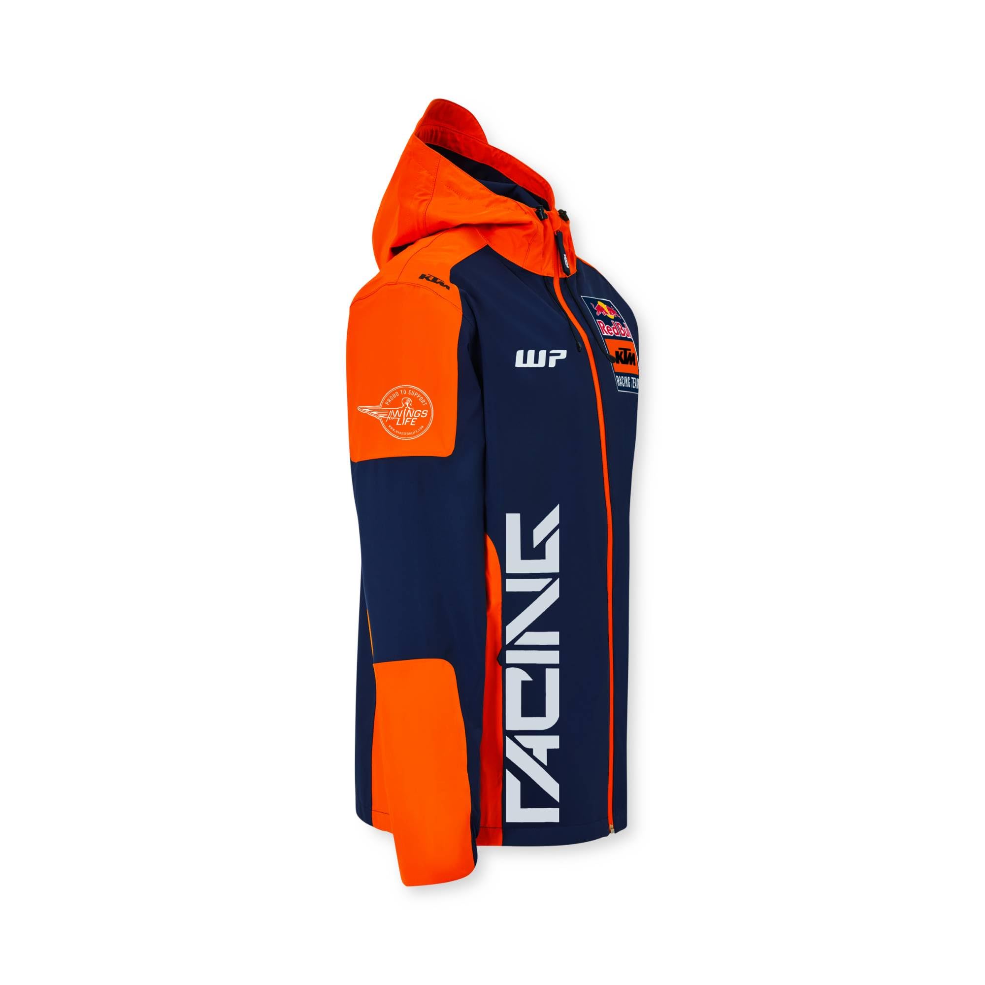 Red Bull - KTM Replica Team Giacca Hardshell - Traspirante, Antivento, Impermeabile - Uomo - S - Blu/Arancione