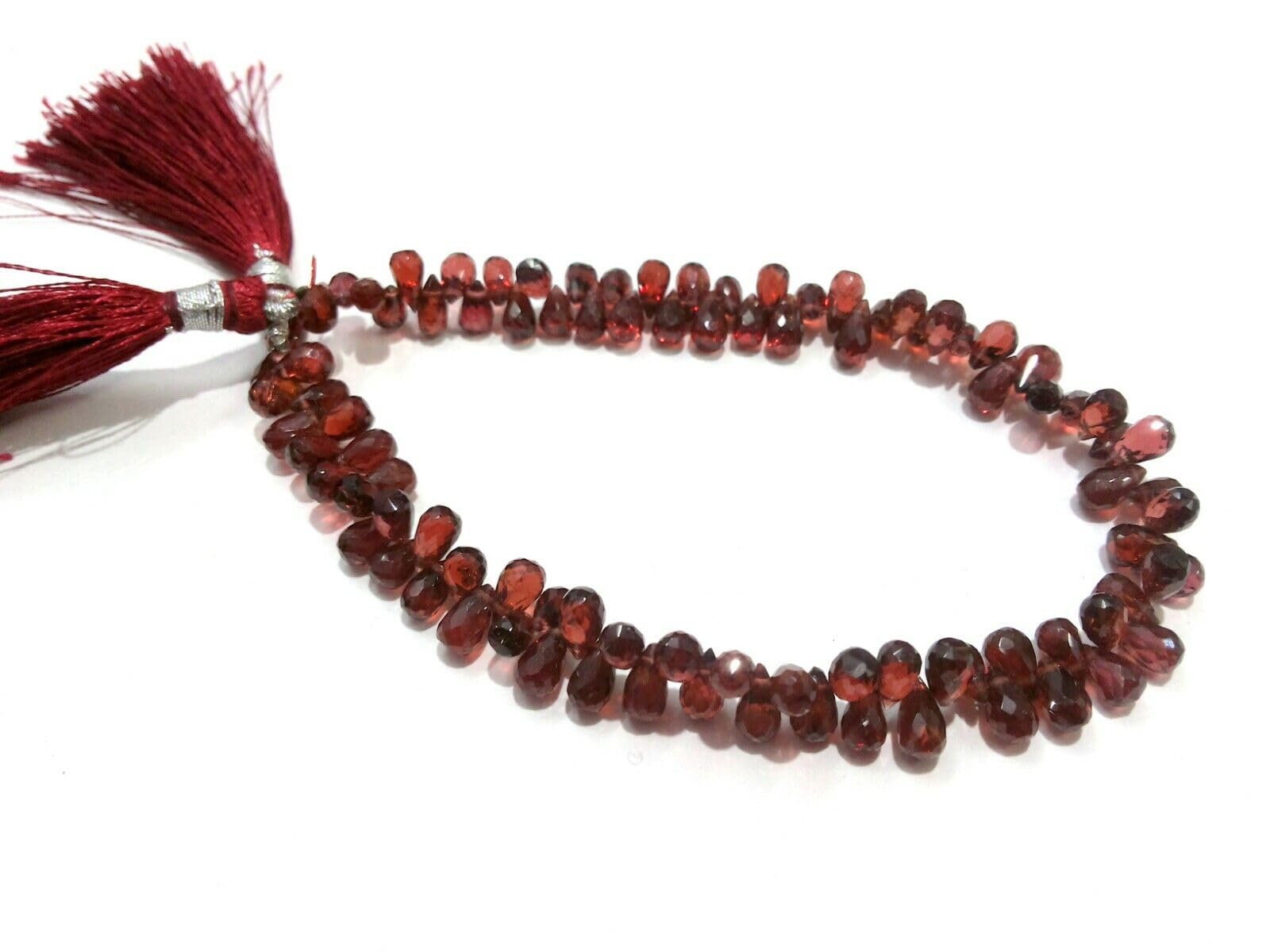Perles en pierre précieuse naturelle en larme 3x6mm pour création de bijoux