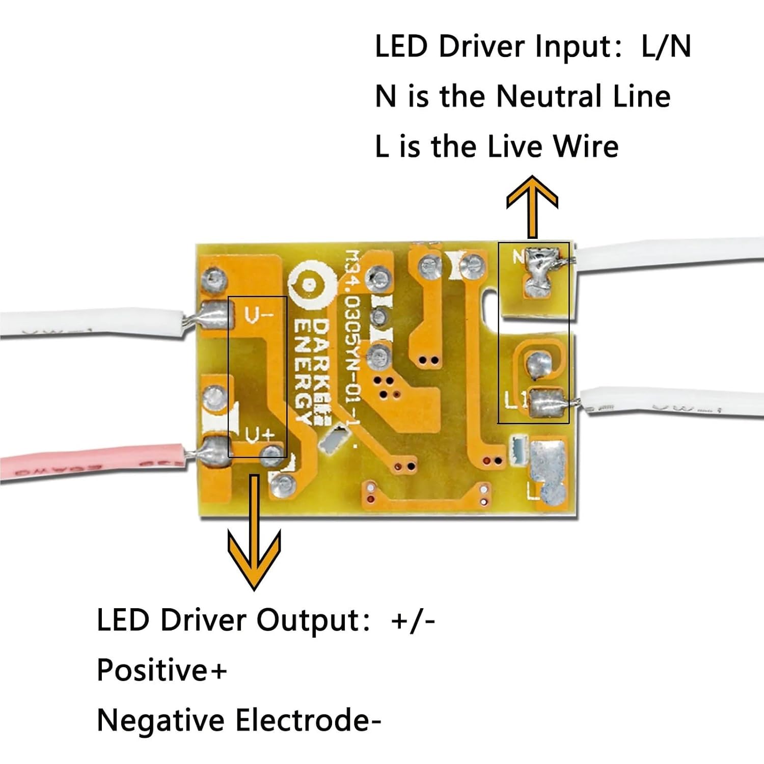 LED Driver 3-5W Power Supply Constant Current 200mA-300mA Automatic Voltage Control Lighting Transformers for LED Lights DIY(Out 9-16V 200mA)