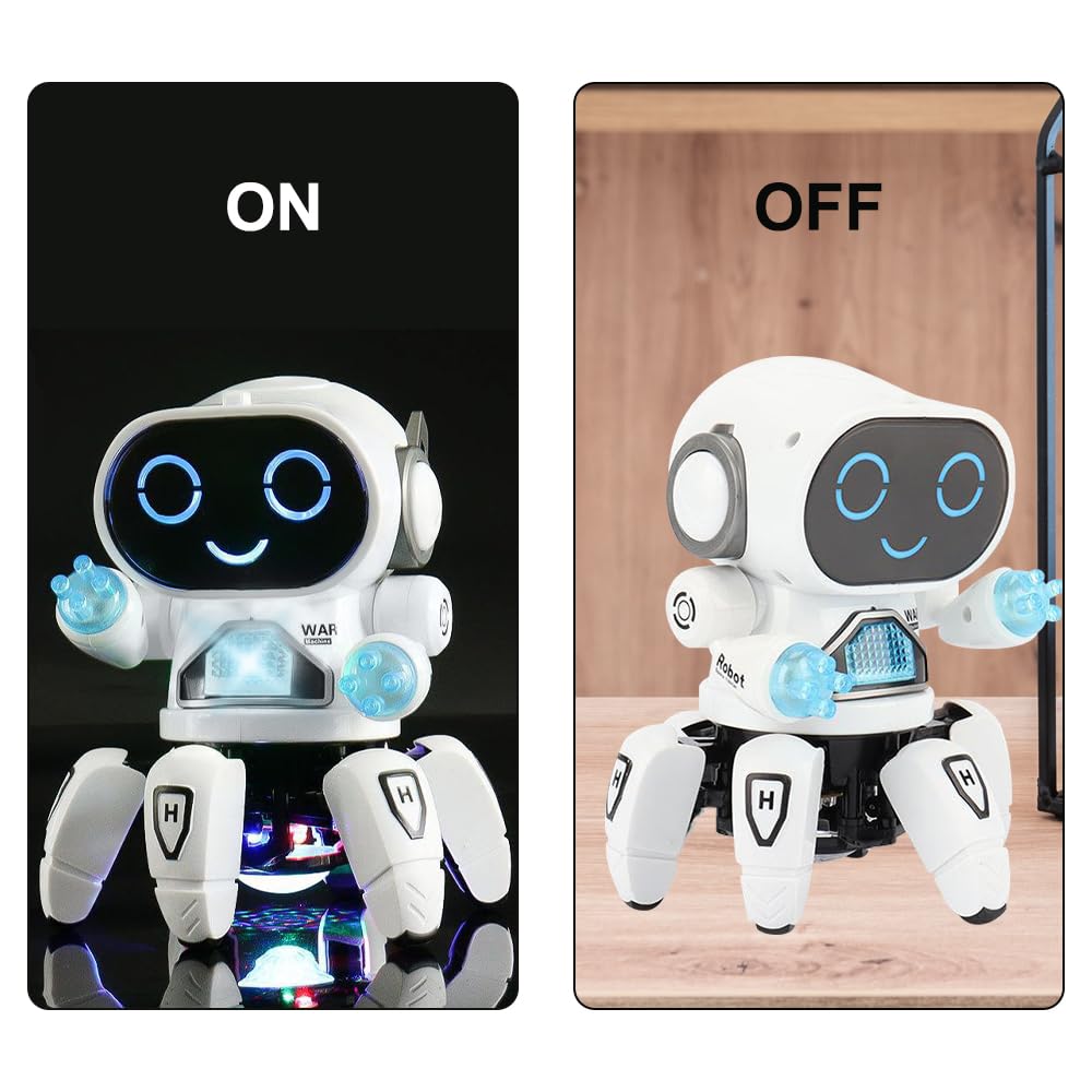 Roboter Spielzeug für Kinder, Begleitroboter mit Bunter Lichtprojektion, Tanzen, Singen und Gehen, für Alter 4-12 Jahre als Geburtstagsgeschenk