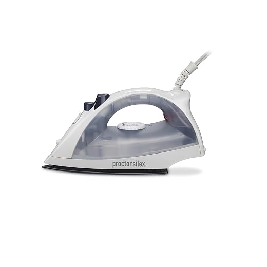 Proctor Silex Iron & Vertical Steamer for Clothes with Nonstick Soleplate, 1200 Watts, Adjustable Spray and Blast Steam Settings, Auto Shutoff, White (17150Y)