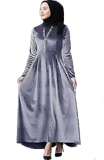 فستان كاجوال بقصه واسعه لون رصاصى مقاس 2 اكس لارج - نساء