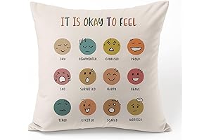 It's Okay to Feel Pillow Covers, Therapy Office Decor