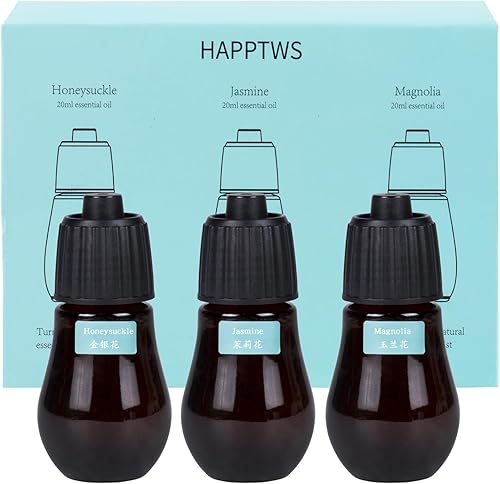 Miniatura 7 de HAPPTWS Difusor de aceite esencial sin agua, 3 niveles de niebla ajustables, recargable, adecuado para dormitorios, baños, habitaciones de mascotas,