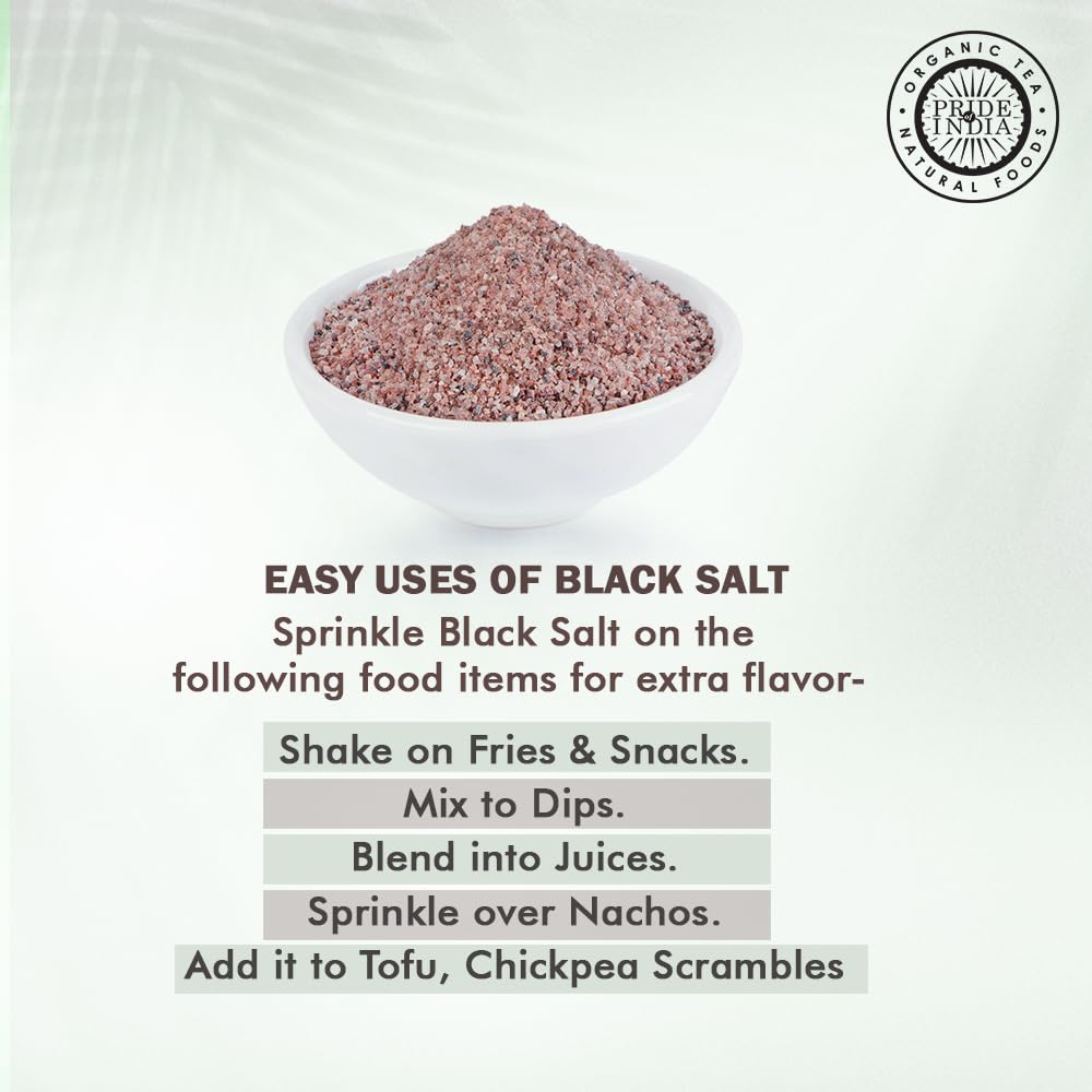 Pride Of India - Himalayan Black Rock Salt - Fine Grind, (4.8 oz) - Kala Namak, Contains 84+ Minerals, Perfect for Cooking, Tofu Scramble image 3