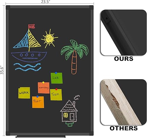 Miniatura 9 de Lockways - Pizarra magnética negra - Pizarra de anuncios magnéticos, Negro