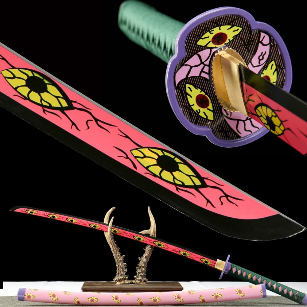 Japanese Anime Sword, Hand Forged 1045 Carbon Steel Samurai Katana, Full Tang Handmade Japanese Sword, Sharp Practical Katana, Demon Slayer Sword