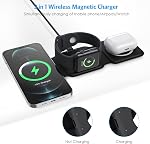 Wireless Charger 3 in 1, Travel Magnetic Foldable Wireless Charging Pad for Multiple Apple Devices, Compatible with iPhone 14/Pro/Max/Plus/13/12, AirPods 3/2/Pro(Adapter not Included)