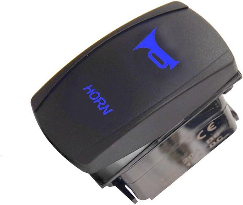 Etopars Car Auto Vehicle 12V 20A 24V 10A Blue LED Light Rocker Toggle Switch 5Pin Horn Light Momentary
