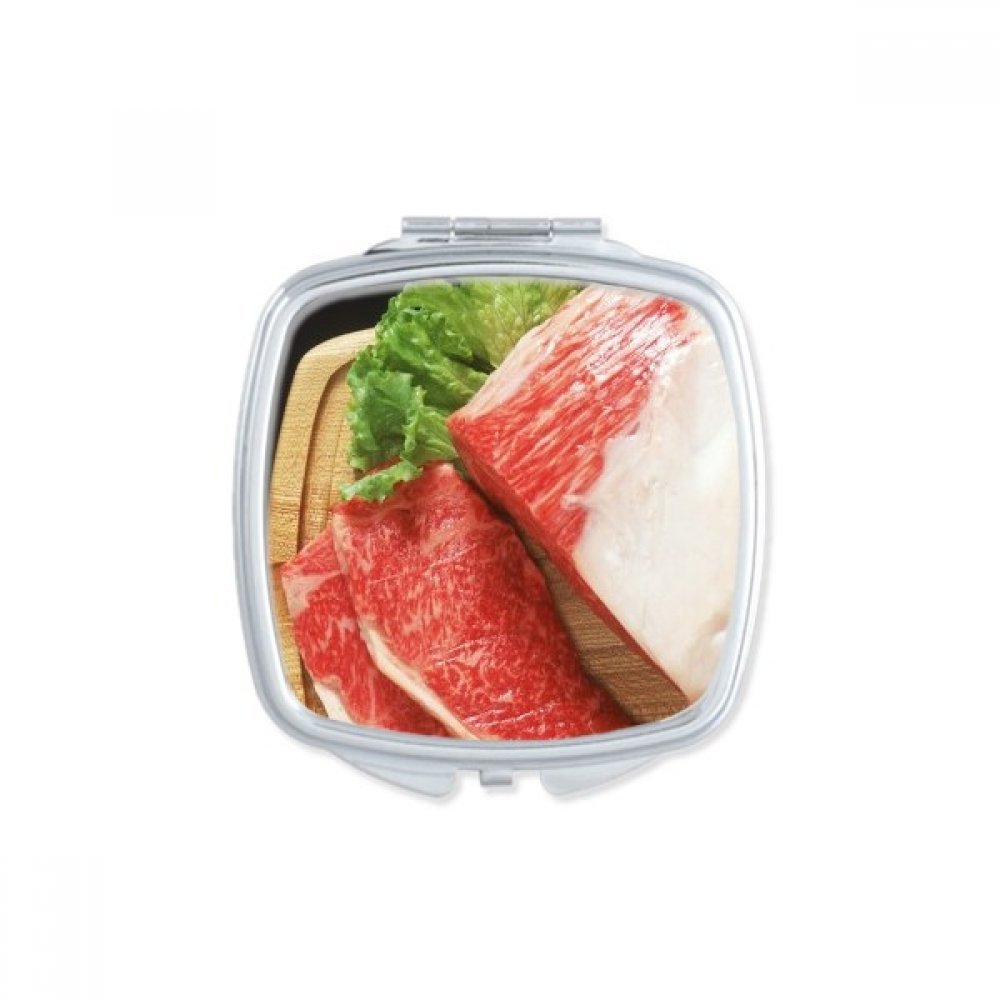 Miroir compact portable gigot d'agneau pour retouches maquillage