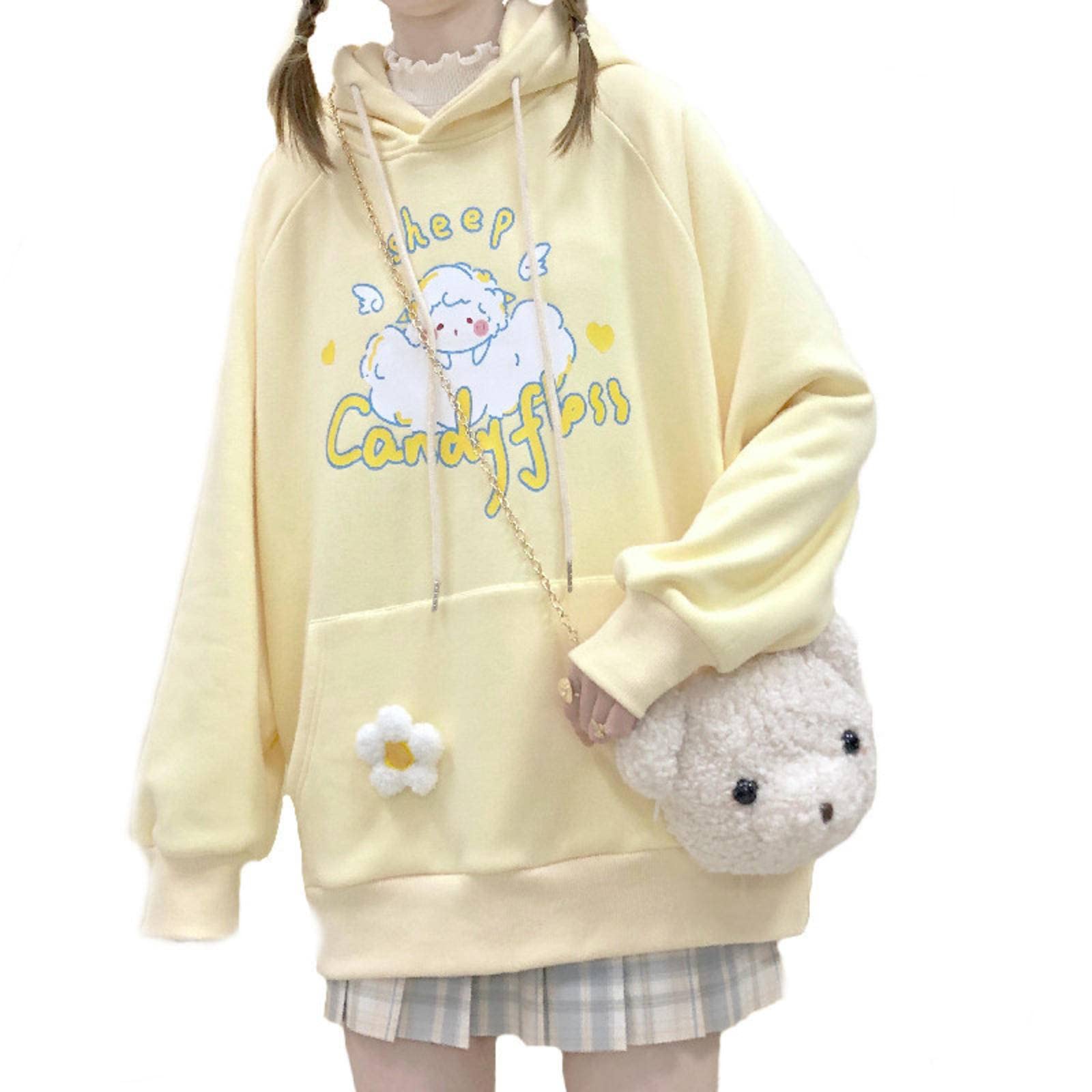 Aisybbwomens Kawaii Sweatshirt Anime Hoodie Women Oversized