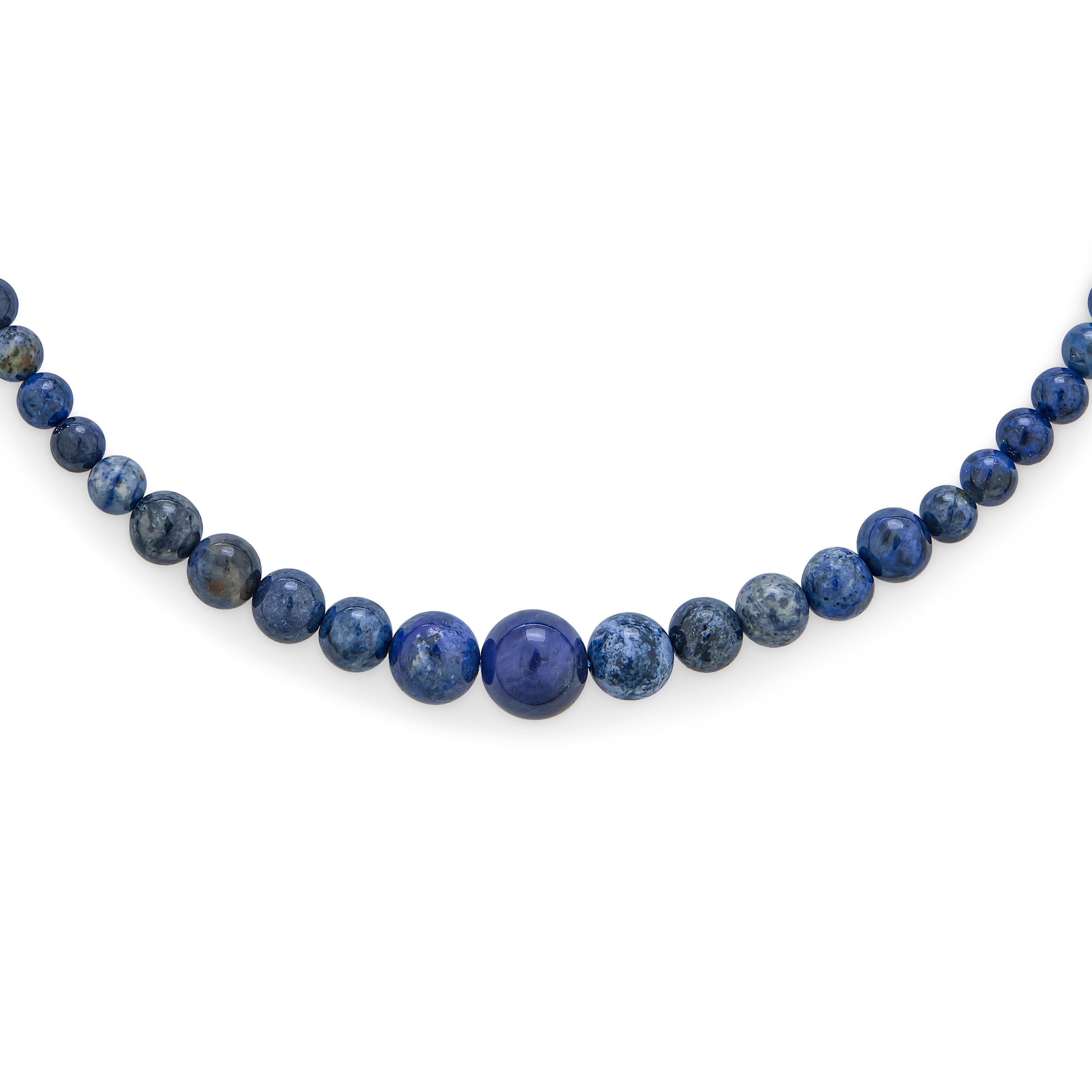 Elegant Simple Graduated Round Created Semi Precious Gemstone Bead Ball Strand Necklace Jewelry For Women 16-18 Inch Stone 12 to16MM