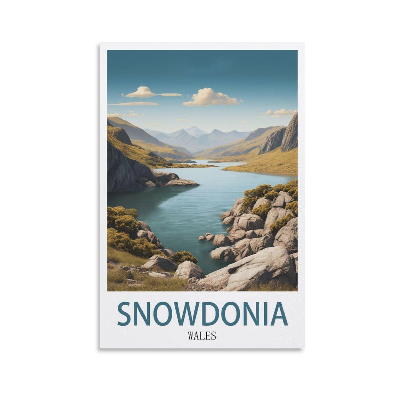 EZMLFA Diamond Art Kits Adults,Snowdonia Wales,5D Dimond Picture, Crystal Gem Art Crafts for Boys Girls, DIY Mosaic Creations Set for Home Decor 50x60cm