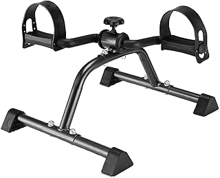 Folding Pedal Exerciser Exercise Pedaler - Portable Foot Desk Bike, Ellipse Under Desk Elliptical Machine, Mini Stationary Exercise Bike, Under Desk Mini Exercise Bike Stationary Cycle