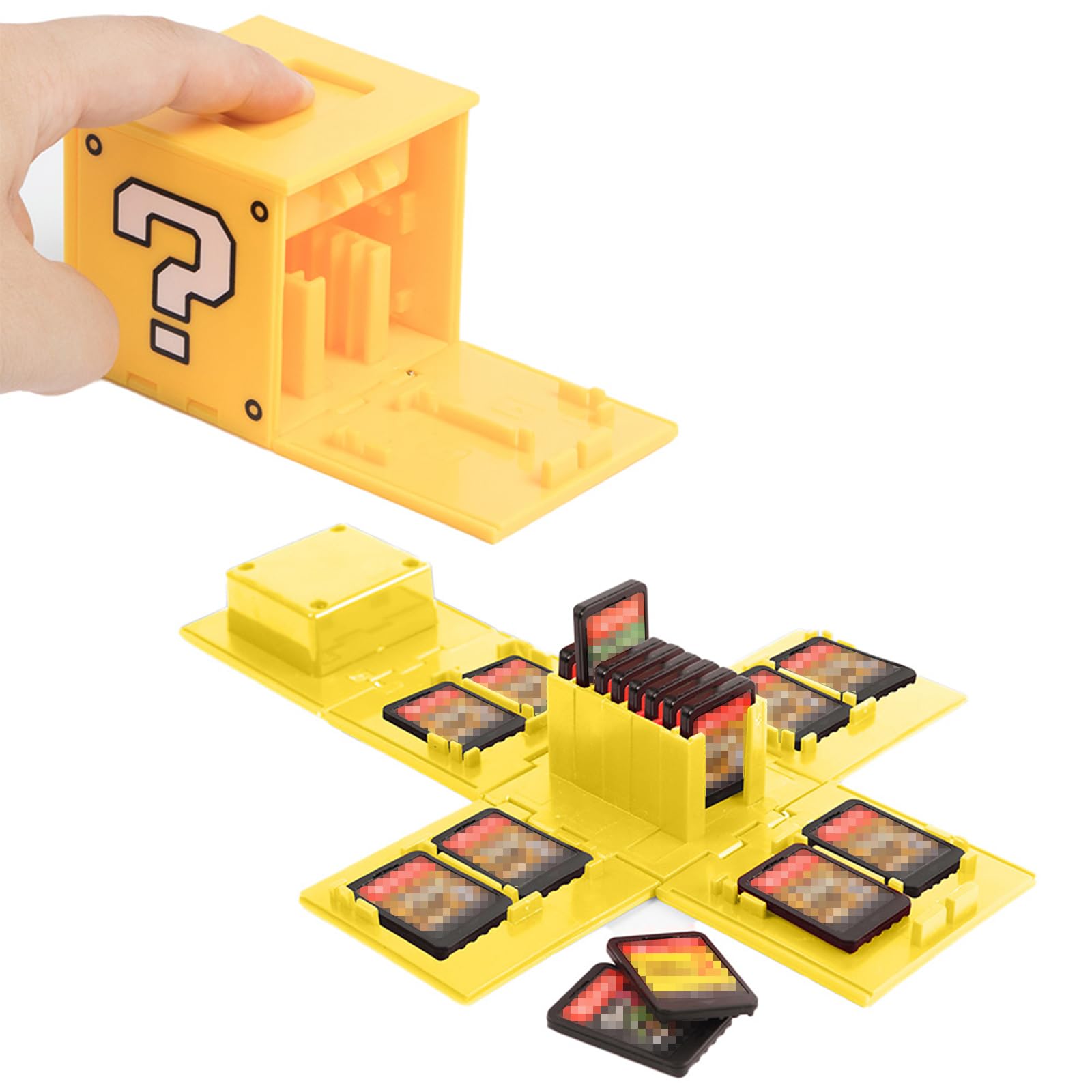 doepeBAE Boîte de Rangement pour 16 Jeux Switch – Étui Compact à Bouton Pop-Up – Protection Antichoc pour Cartouches de Jeux (A1)