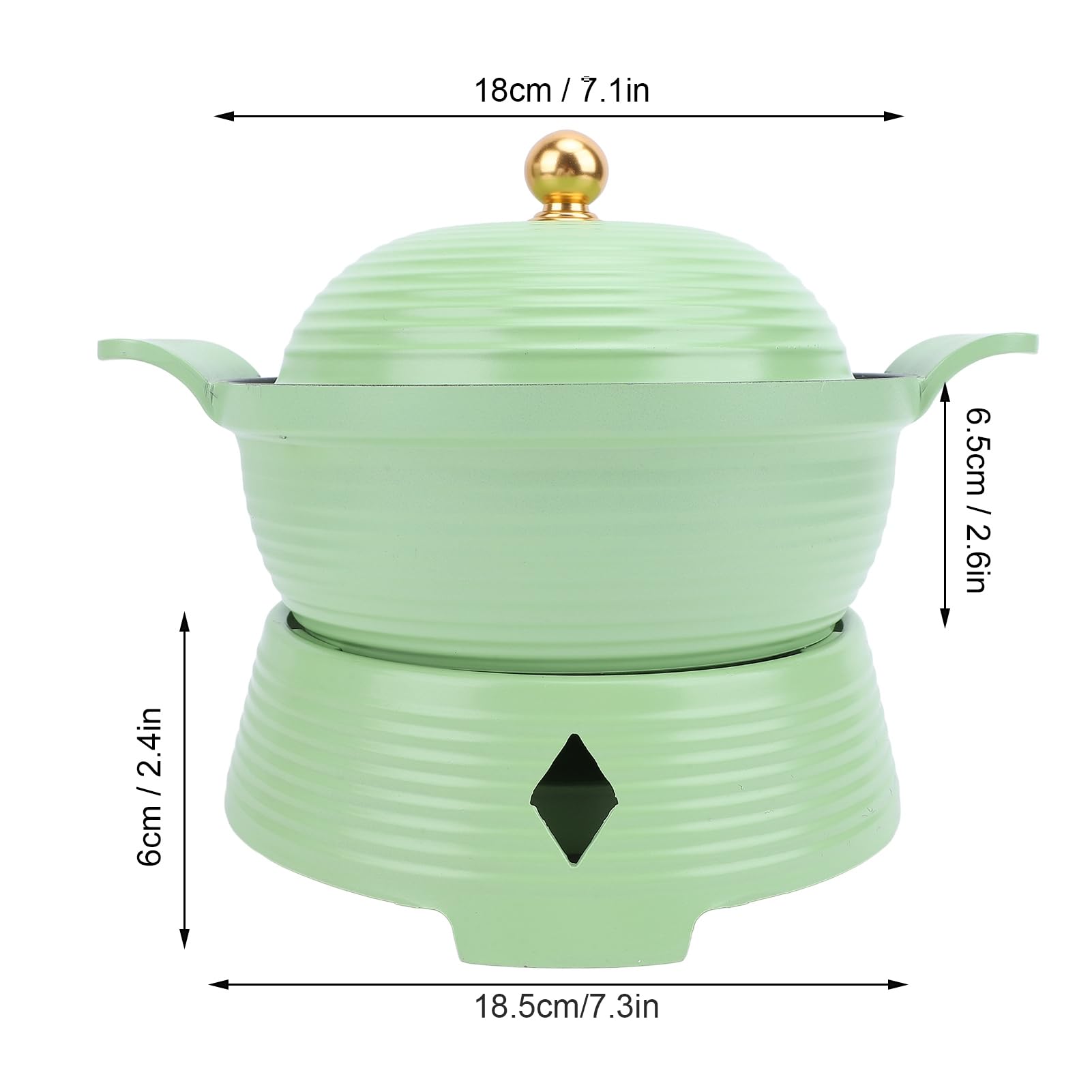 Yosoo Health Gear Alkoholkocher Hot Pot, Spirituskocher aus Aluminiumlegierung mit Topf, Kompakter Flüssigkeitskocher Zum Erhitzen und Isolieren von Lebensmitteln, Leicht zu Reinigendes Design für