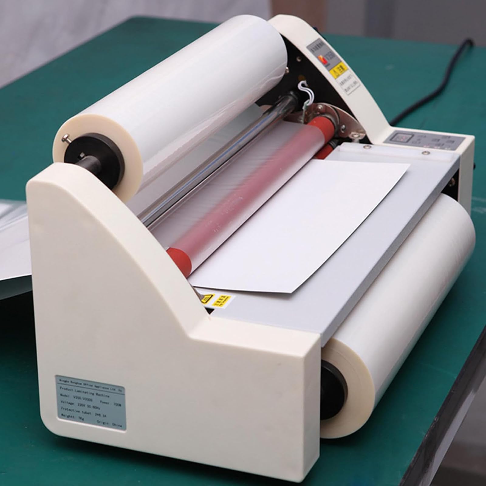 Laminatore caldo del rotolo freddo, macchina di laminazione elettronica singolo & doppio lato 350mm controllo di temperatura dell'esposizione digitale, per l'ufficio