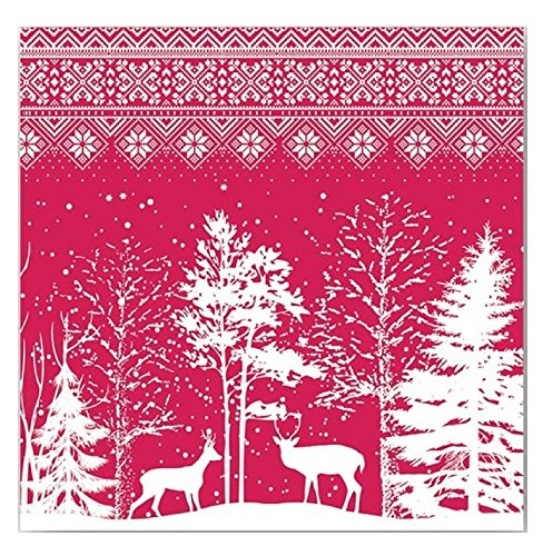 Michel Design WorksNAPL275 20-Count 3-Ply Paper Luncheon Napkins, Snowy Night