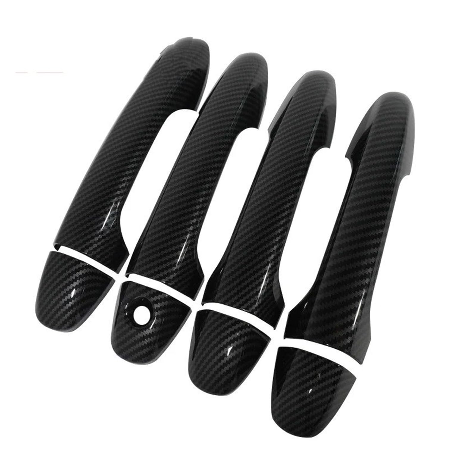 Punxdda Car Exterior Door Handle for Toyota for Hilux Revo Rocco Fortuner Innova 2016-2020 2023 4x4 4x2 SR5 for Rav4 2016-2018 Carbon Fiber Door Handle Cover(New Carbon)