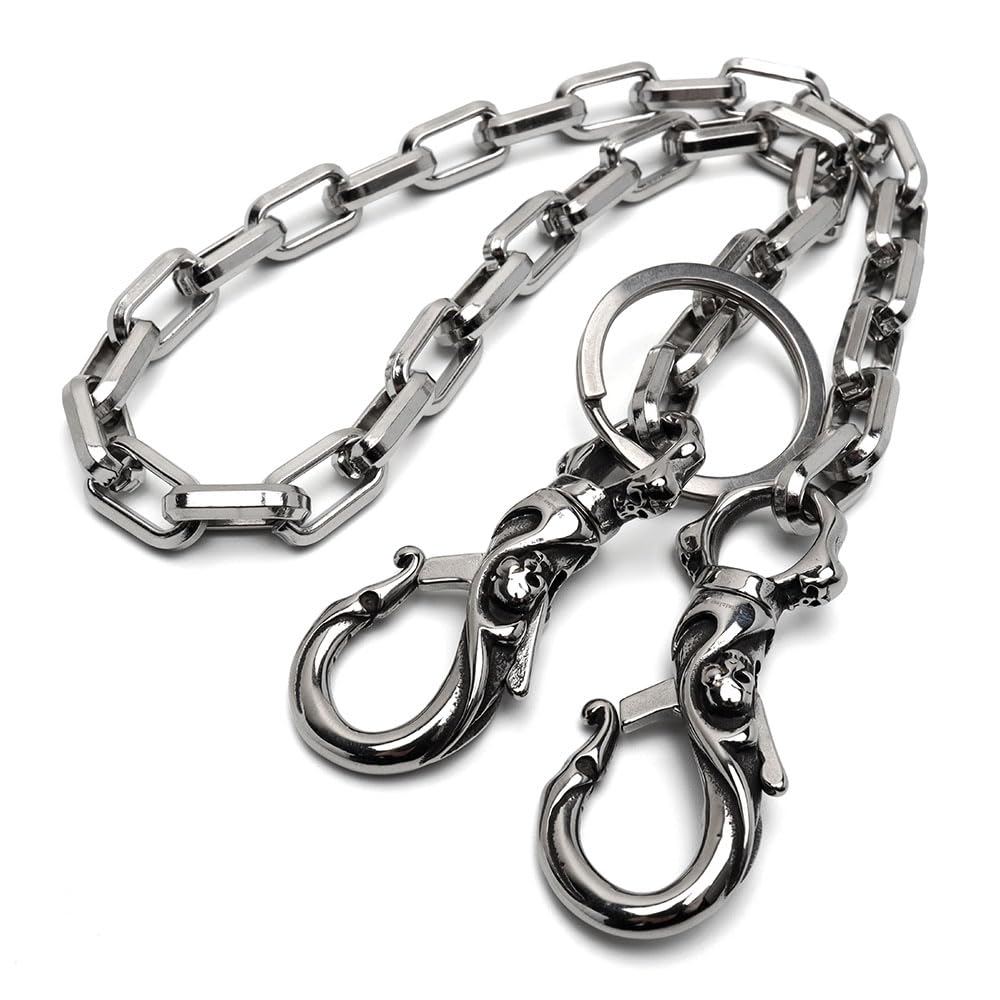 Amazon | [silver KYASYA]ステンレス ウォレットチェーン 財布