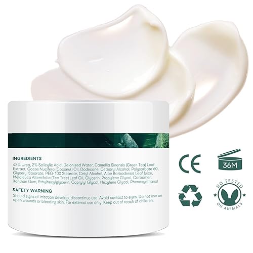 Miniatura 5 de Crema de urea 40 perent para los pies: Loción de urea de máxima fuerza para talones agrietados y piel gruesa áspera para pies- 42% Crema 5.29 oz.