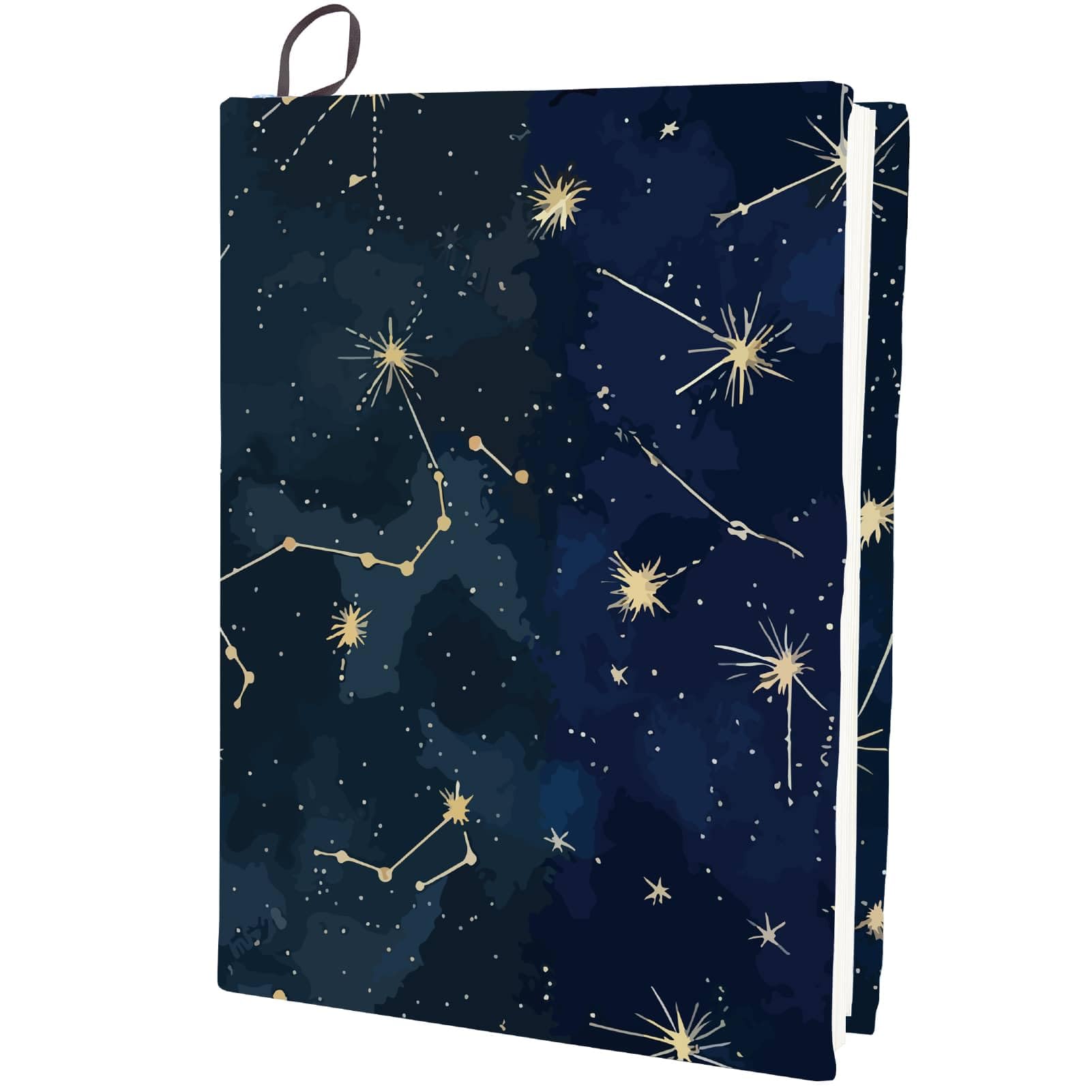 CRASPIRE Star Elastic Book Cover Constellation Galaxy Space Stretchable Reusable Washable Book Protector Large Nylon Protective Covers Notebook Wraps for Hardcover Books Textbook Gift