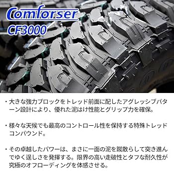 ボン様送料込　2022年　コンフォーサー　CF3000J　LT185/85R16 楽天市場】【2024年製】 COMFORSER LT185/85R16 98/95Q 6PR