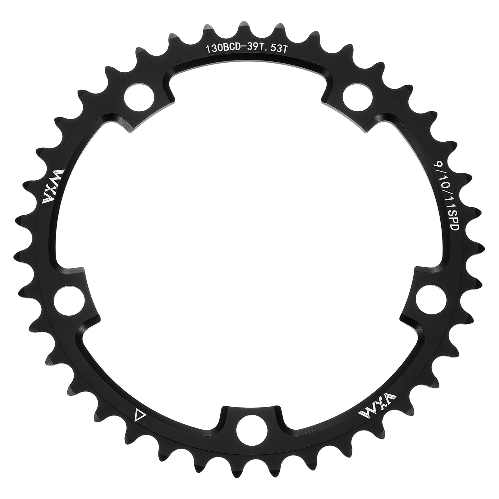 sourcing map 130BCD Bike Chainring 39T Round Narrow Wide Single Aluminum Chainring Chainwheel for Road Bike Bicycle 9/10/11 Speed Chains