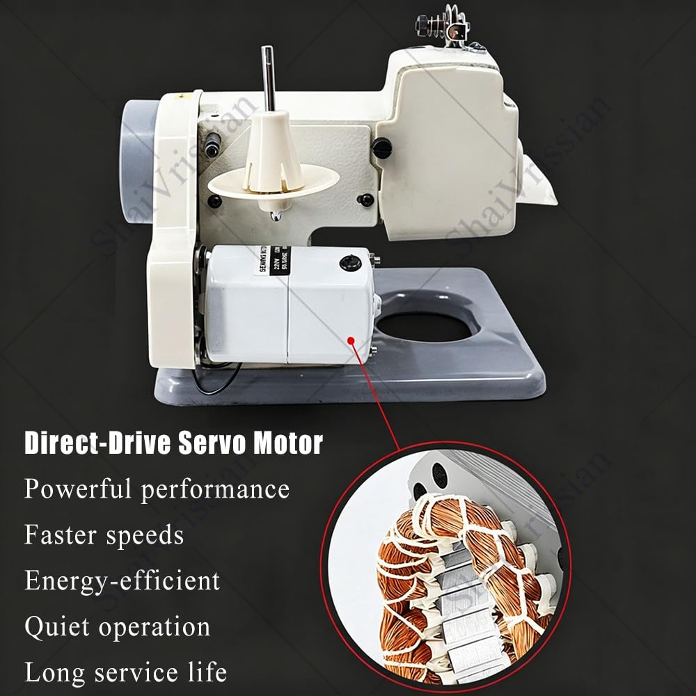Máquina Coser Modista Dobladillo Profesional,Máquina Acolchado Prendas,1200 RPM Velocidad Máxima,Puntada De Una Aguja,Alteraciones Dobladillo Pantalones