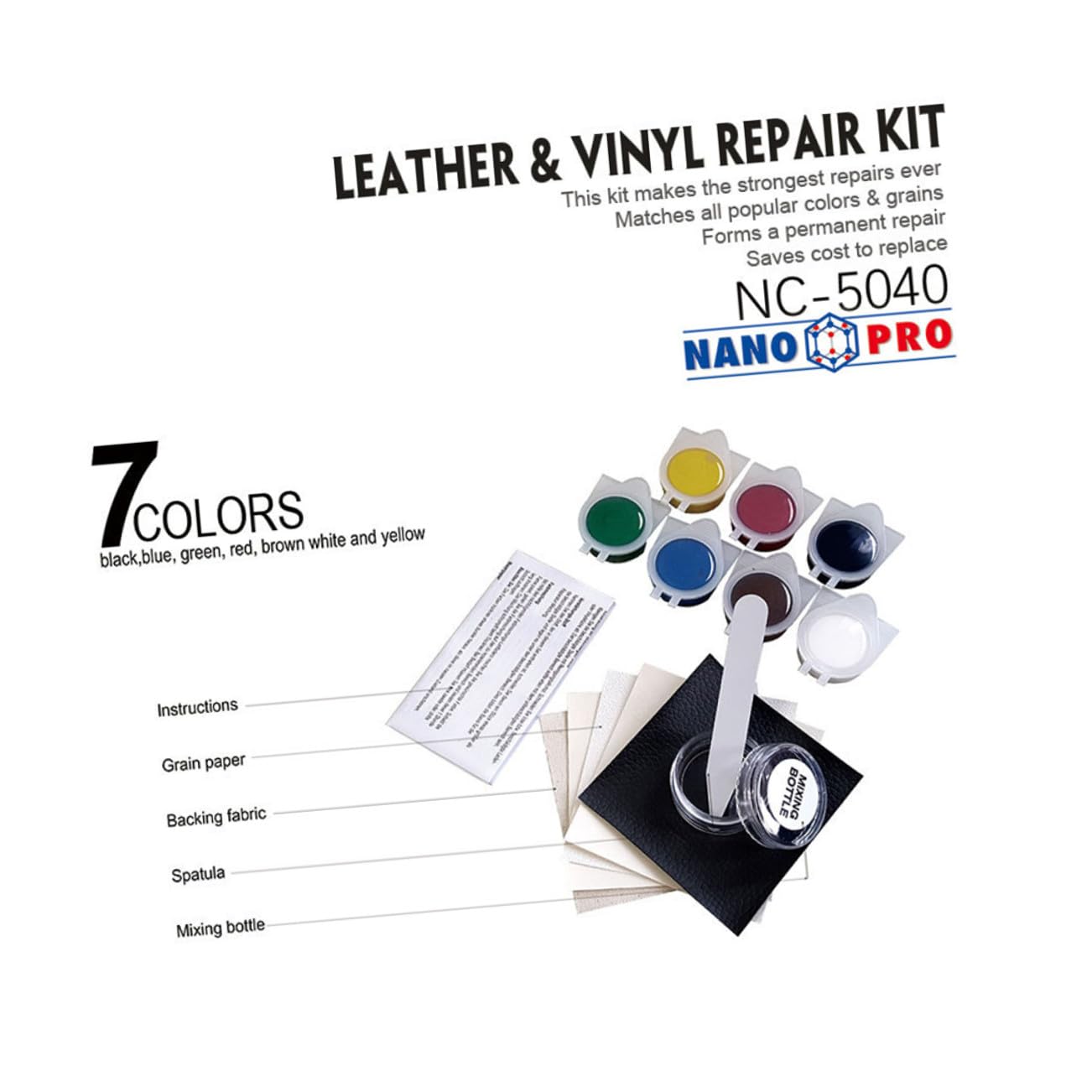 ibasenice 2sätze Leder Reparaturset Für Autositz Und Sofa Für Kratzer Und Risse Flüssigleder Reparatur Vielfältige Farben Flexibel Und Langlebig Für Möbel Und Lederbekleidung