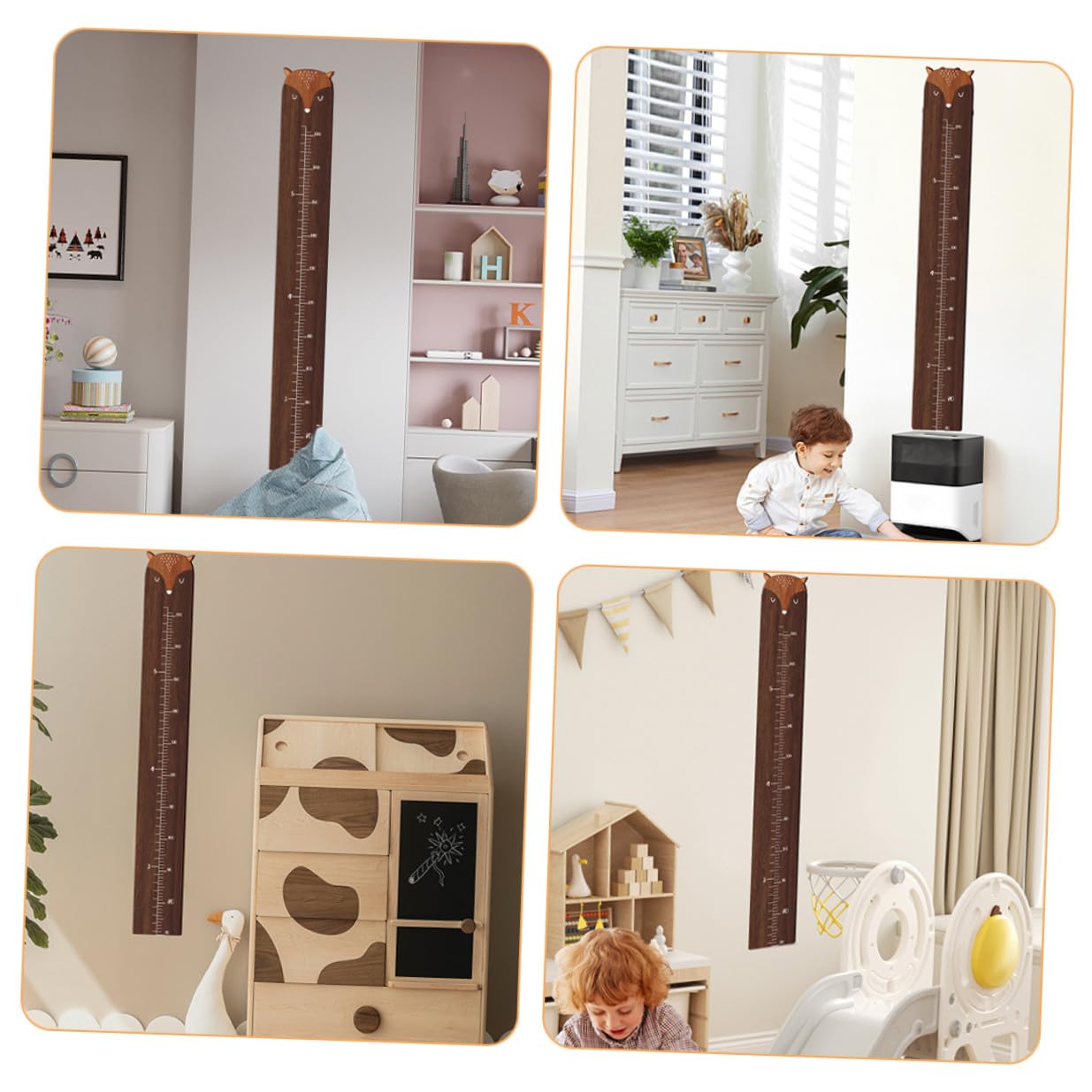 Gatuida Tabla de Crecimiento Infantil Adorable y Funcional Diseño de Jirafa de Madera Decoración de Pared para Medir Altura para Habitación de Niños