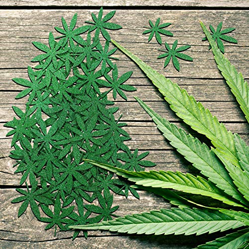 100 Pieces Green Glitter Weed Leaf Paper Confetti Green Leaf Confetti Pot Leaves Paper Confetti for 420 Birthday Party Wedding Festival Table Baby Shower Decorations 6 100 Pieces Green Glitter Weed Leaf Paper Confetti Green Leaf Confetti Pot Leaves Paper Confetti for 420 Birthday Party Wedding Festival Table Baby Shower Decorations - Image 7