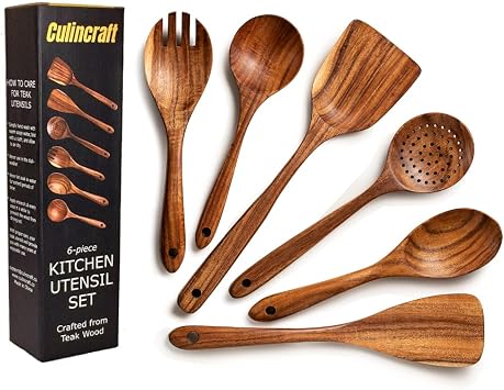Culincraft Wooden Kitchen Utensil Set, W