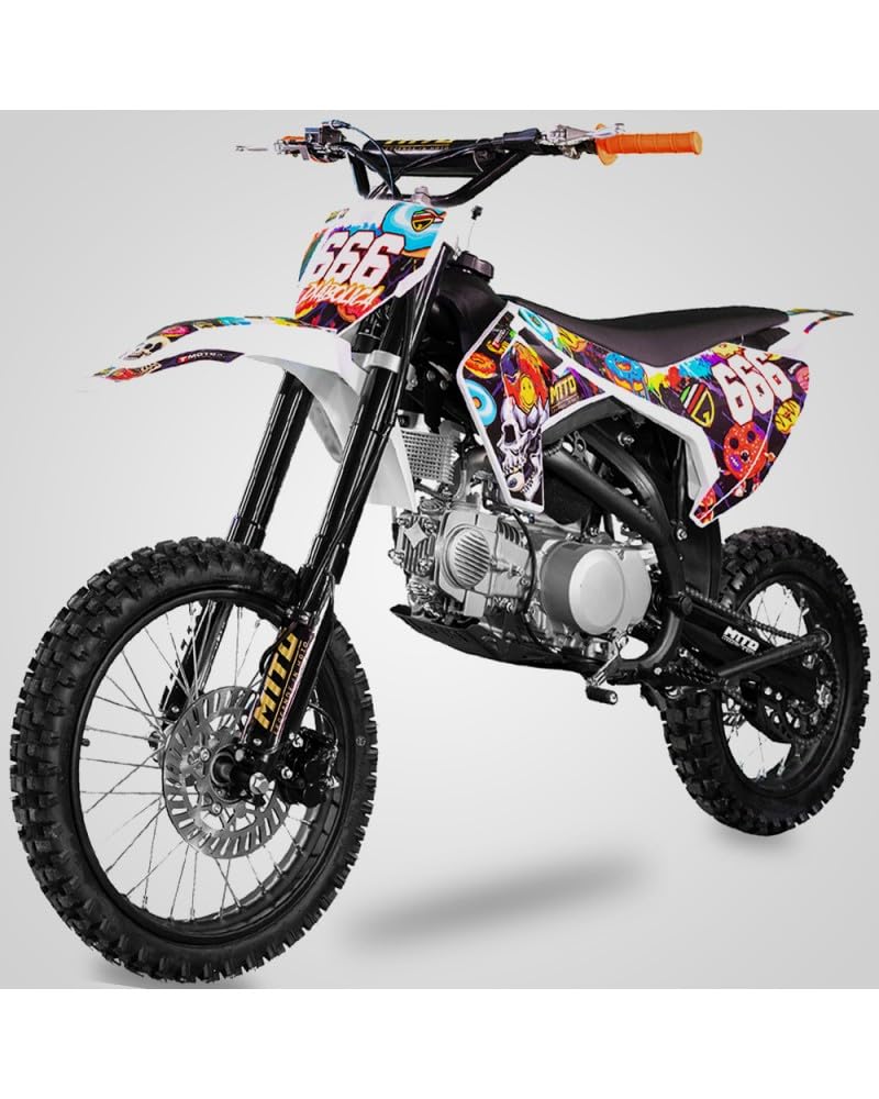 T-MOTO Motocross Pit M1to M3 140cc_Diabolica 17/14, Moto da Cross Bambini e Ragazzi Pitbike 4 tempi, Moto Cross 140 cc motore monocilindrico, Motore a Benzina