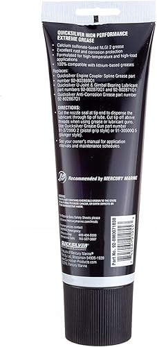 Miniatura 5 de Quicksilver 8M0071838 - Grasa marina NLGI 2 multiusos de alto rendimiento tubo de 8 onzas
