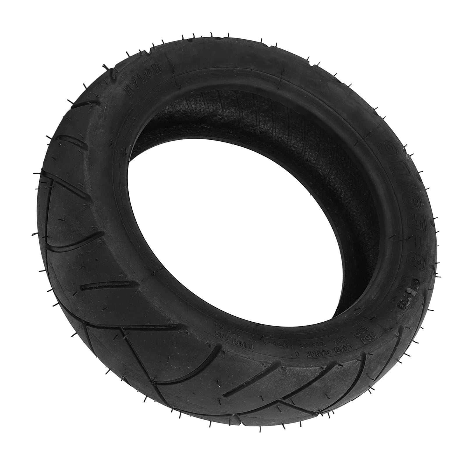 Keenso Electric Scooter Tubeless Tyre, 90/65?8 Front Wheel Tubeless Tire Wear Rubber Electric Scooter Replacement Tyre for Super Pocket Bike