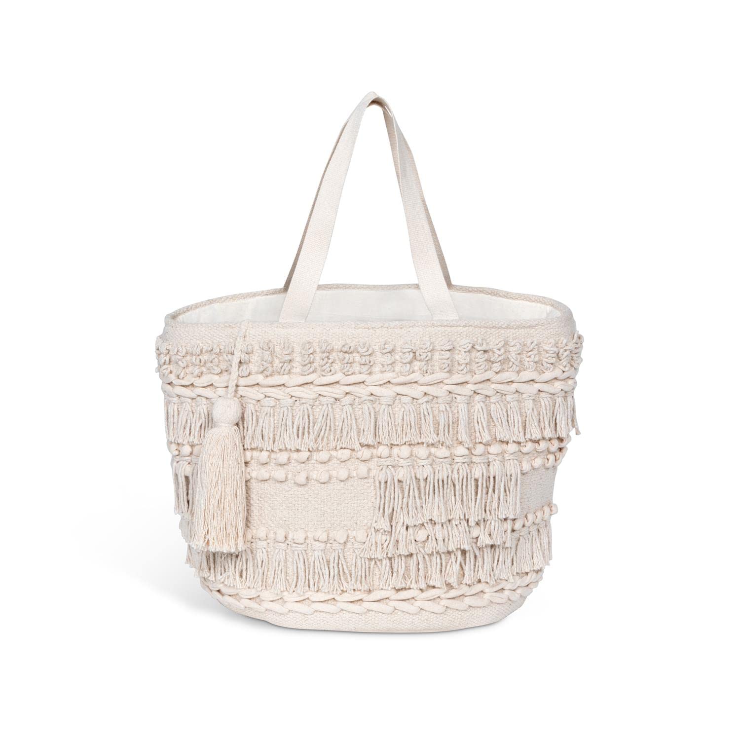 Park Hill CollectionLa Boheme Marlo Fringe Cotton Basket
