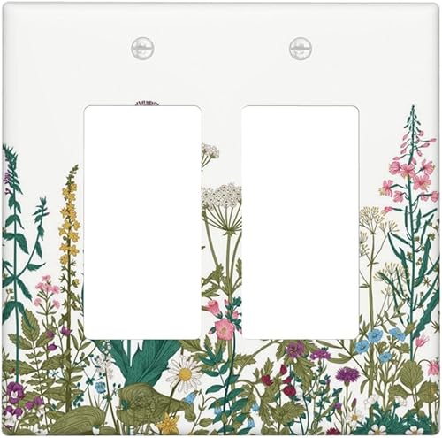 Miniatura 44 de Cubiertas de Interruptor de Luz de 1 Pandilla Bosques Animales Flores Hierba Árboles Placa de Pared Decorativa Interruptor Eléctrico para Decoración