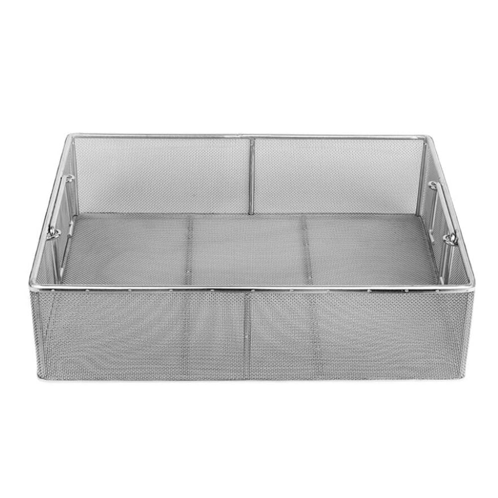 Cesta de desinfección de Instrumentos de Acero Inoxidable 304, Bandeja de Instrumentos médicos, Alta Temperatura y presión, para Instrumentos dentales médicos quirúrgicos (Size : 40 * 30 * 15cm)