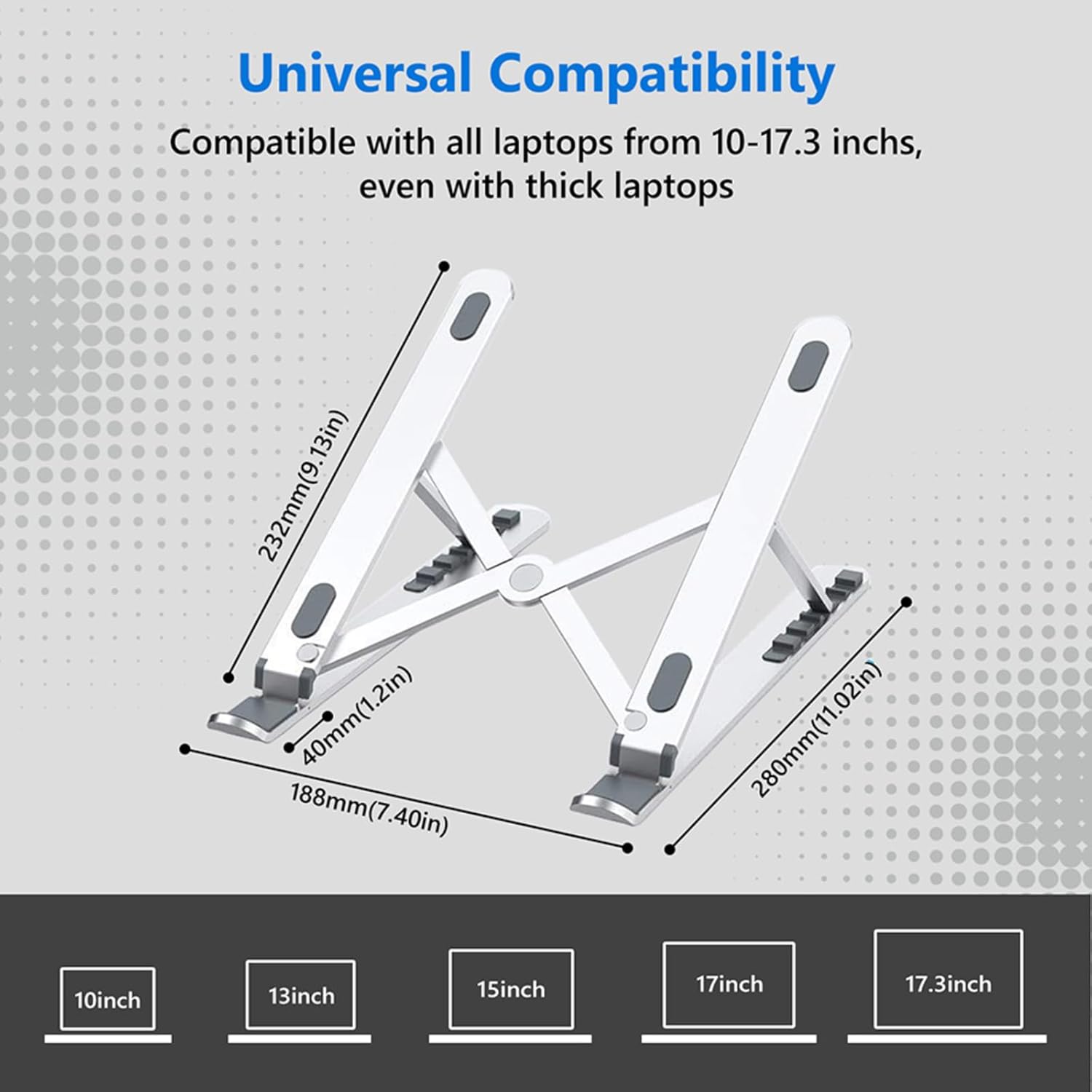 URBAN KINGS Height Adjustable Laptop Stand for Desk, Portable Laptop Holder, Foldable Notebook Stand 27 61Pm4u6fEfL. SL1500