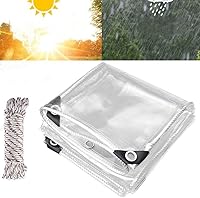 Vista 1 de Lona de PVC transparente, resistente al agua, con ojales (3.3 x 4.9 pies (3.3 x 4.9 ft))