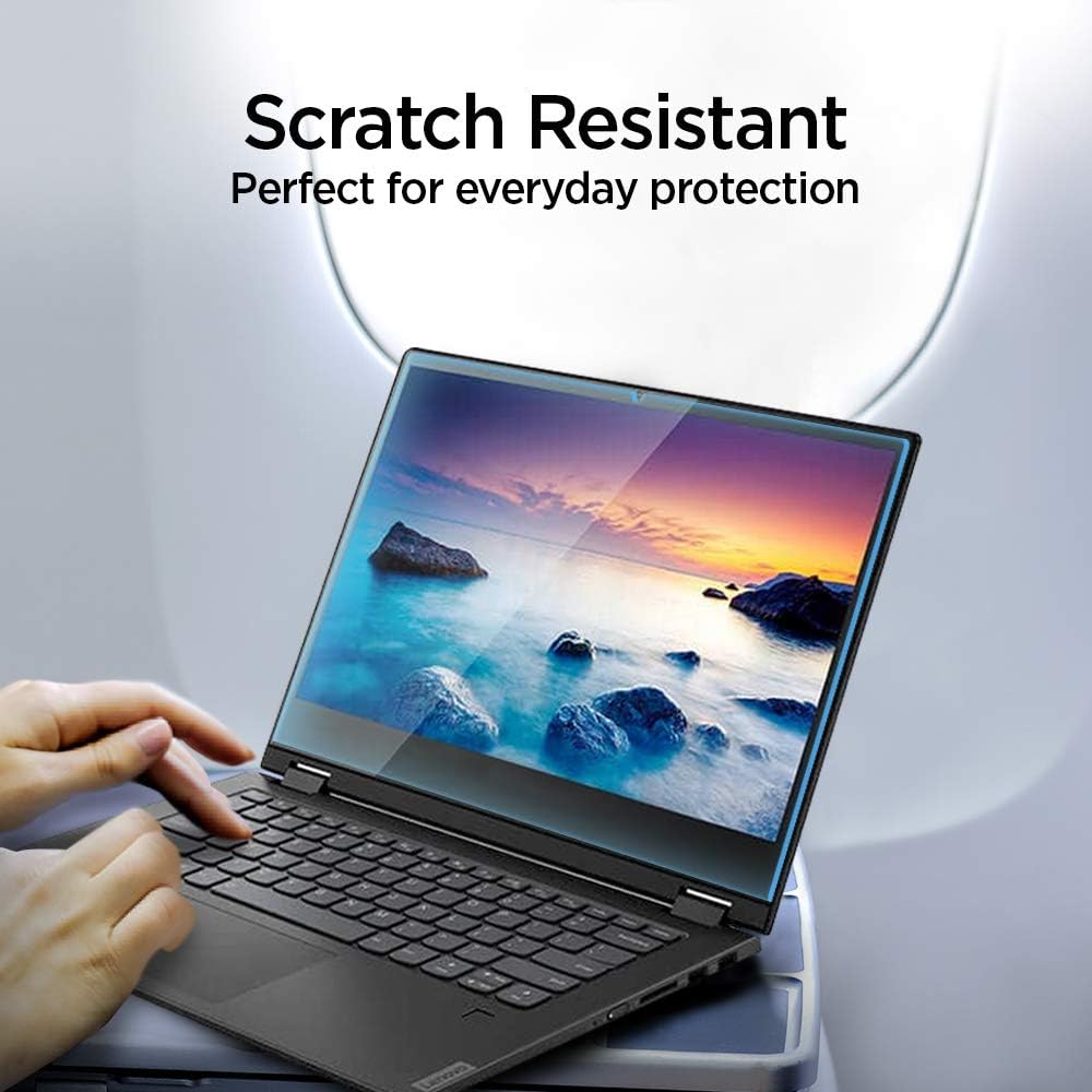 Spigen Tempered Glass Screen Protector Designed for Lenovo Flex 14 (14API / 14IWL) [9H Hardness]
