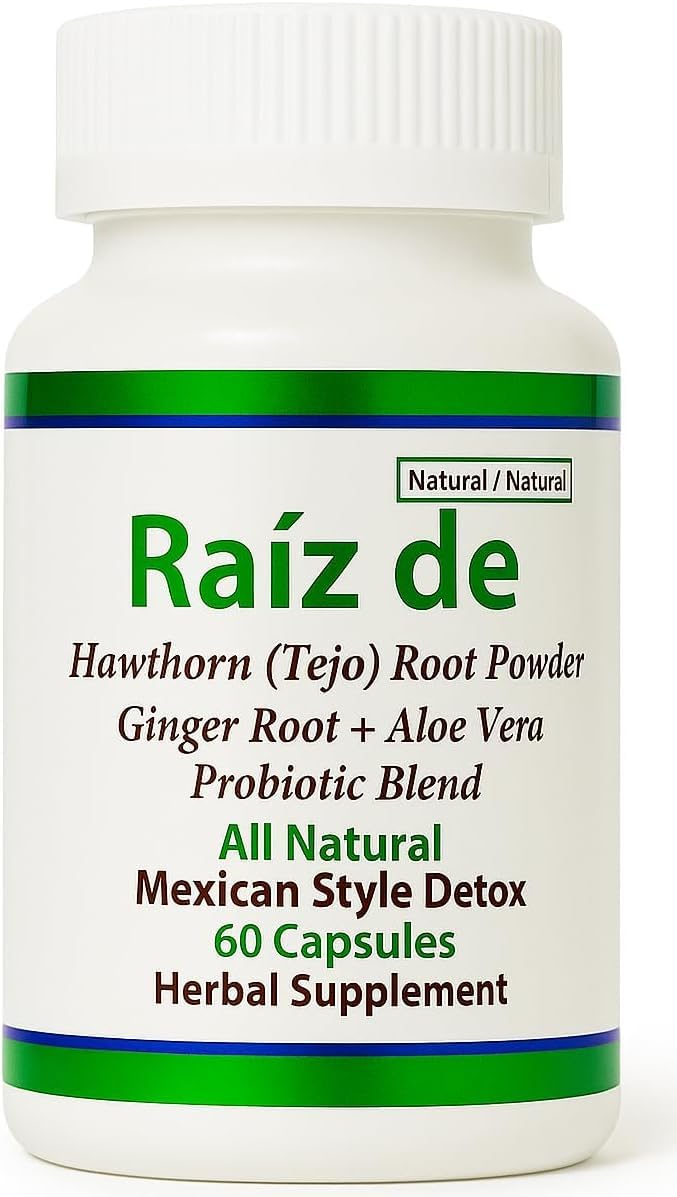 Tejocote Root Style Premium Herbal Supplement - Lab Tested for Purity - Natural and Healthy Detox and Weight Loss Support- 60 Tejocote Root en Forma de Capsulas