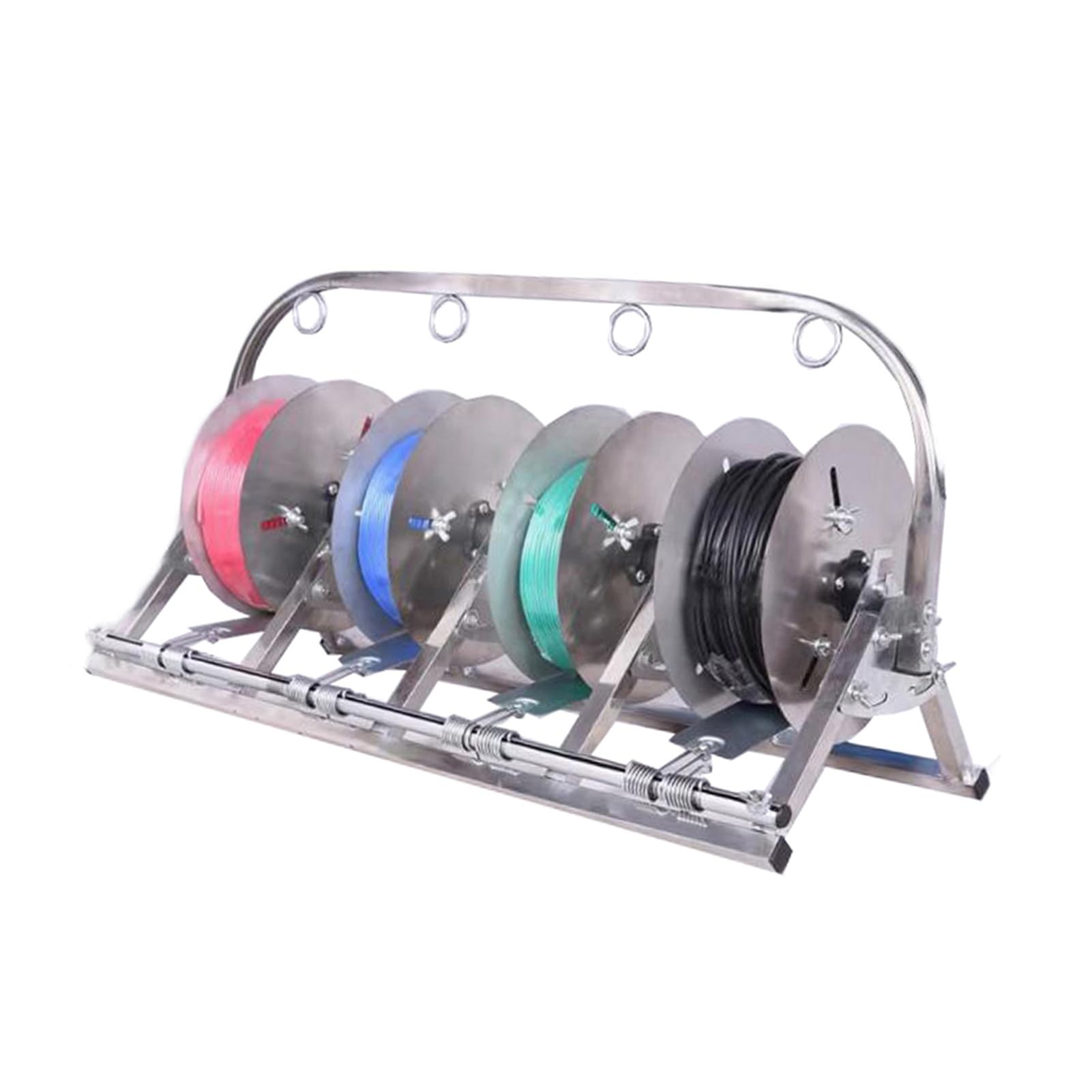 WDSOPK Wire Spool Rack,Multi-Spool Wire Rack Dispenser,Cable Caddy and Wire Dispenser Organizer with 3/4 Rods,for Electrical Industrial (4 Rods Wire)