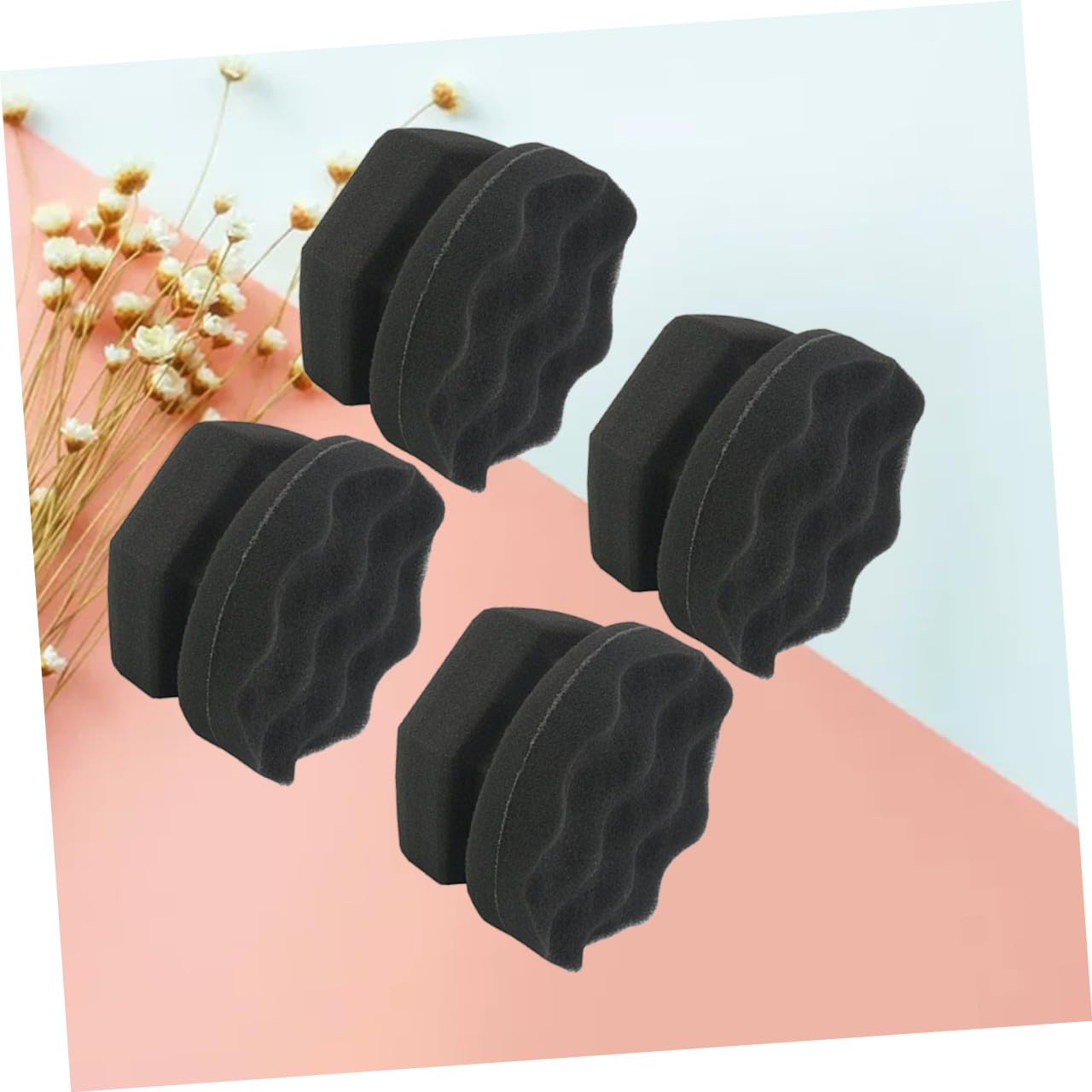 Anneome 12piezas Esponja De Cera Para Automóviles De Esponja De Pulido De Alta Para Neumáticos y Limpieza Interior Para De Asientos Tablero Color Negro