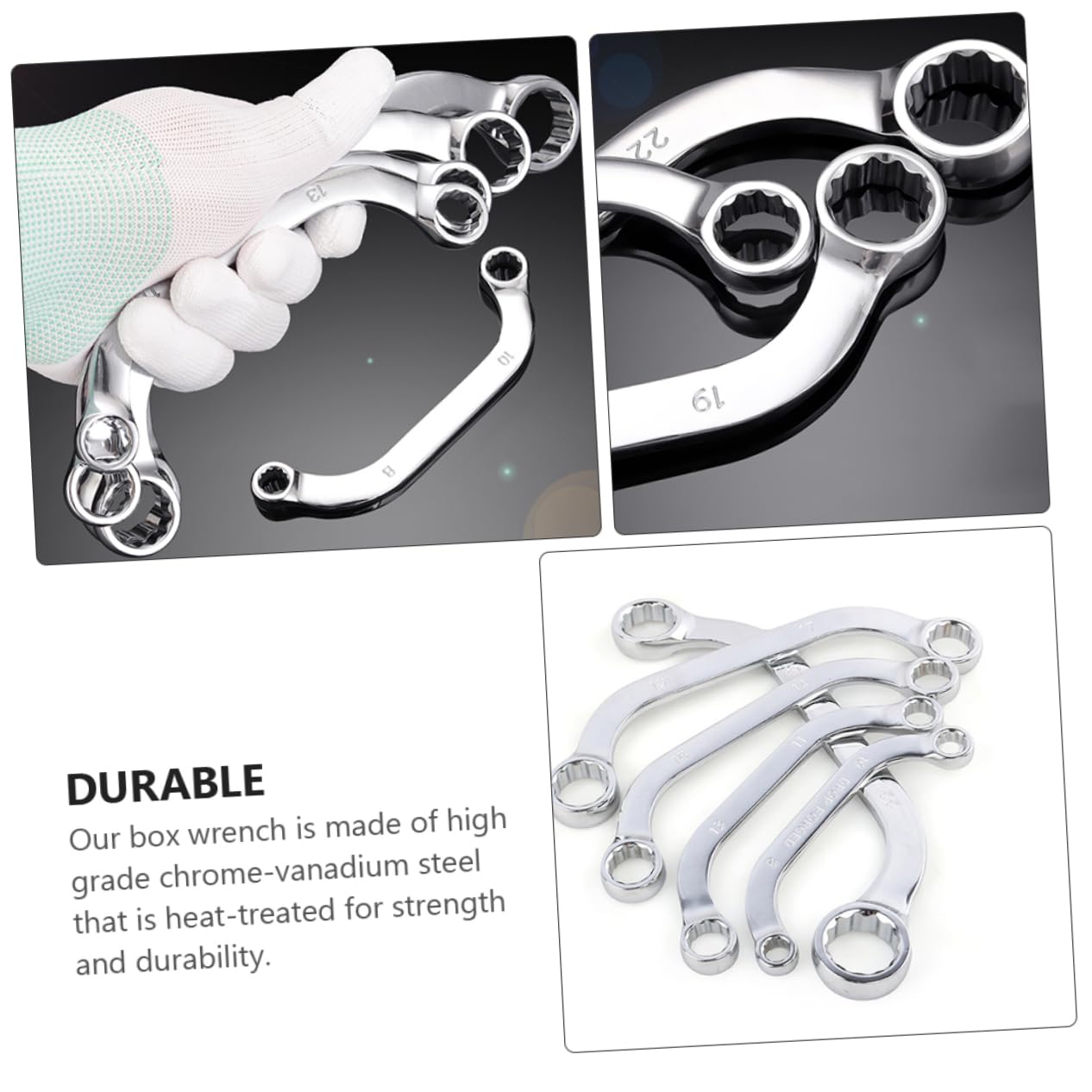 Coffret 5 Pièces Clés à Douille Métalliques en Acier Chrome-vanadium, Thermique, pour Travailler sur Longues Tiges