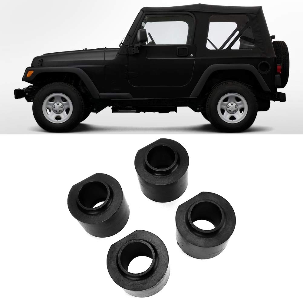 Kit de elevación para automóvil, 4 Piezas Kit de elevación Trasera Delantera para automóvil de 3 Pulgadas Apto para Wrangler (Poliuretano)