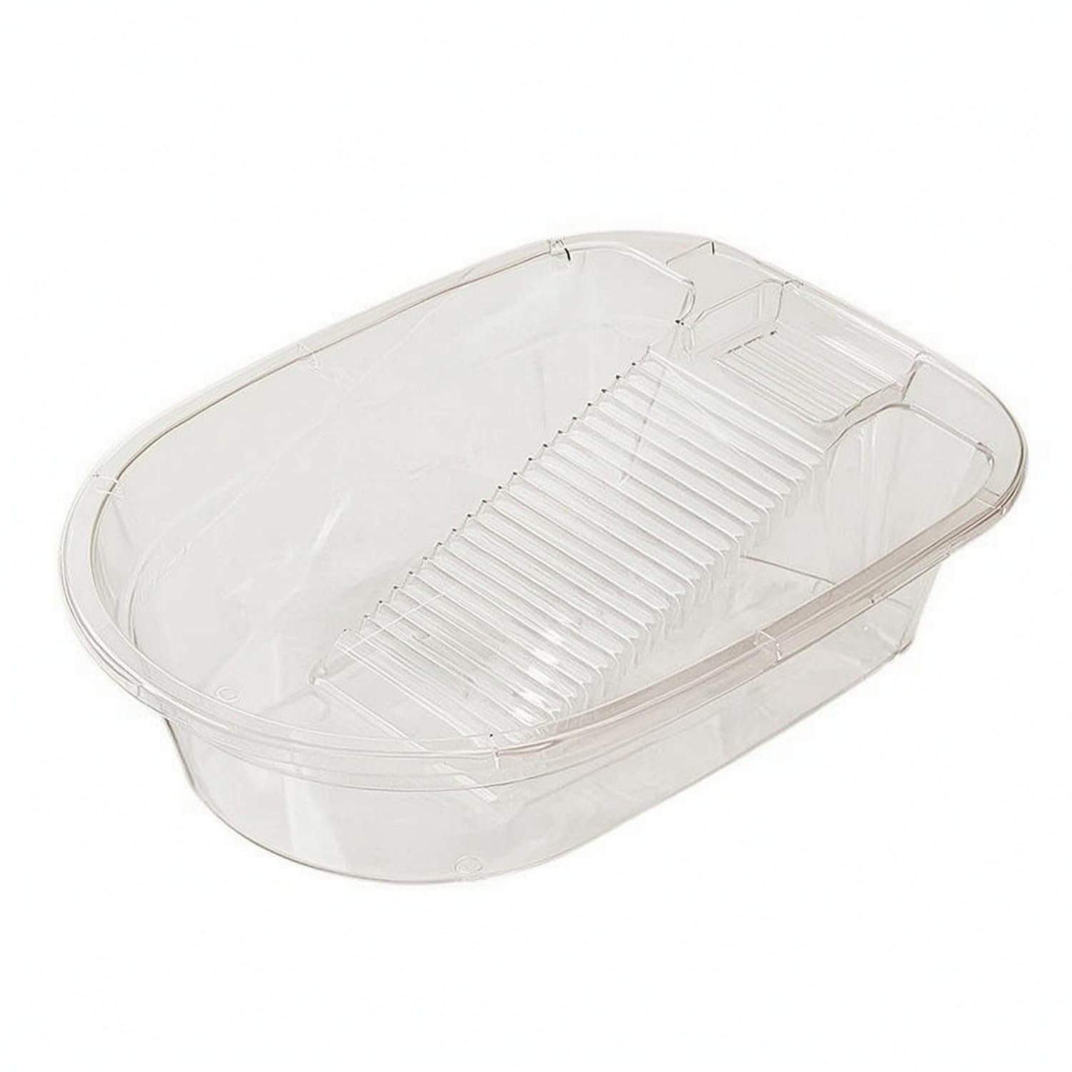 Thickened Laundry Basin Ribbed Washboard Basin Transparent Hand Wash Tub Oval-Rectangular for Household Use, White, L-image-26